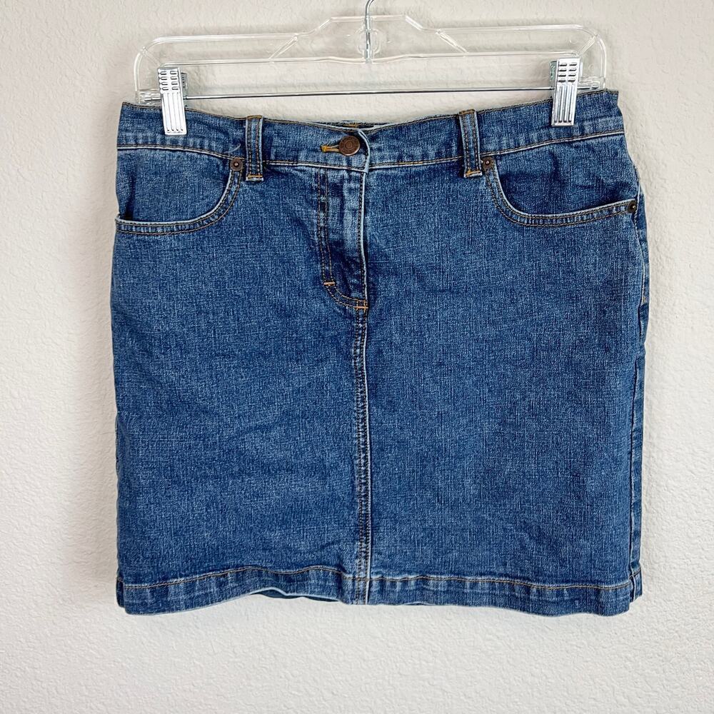 J. Crew Factory Vintage Denim Skirt Women's 4 Straight Pencil Mini Stretch